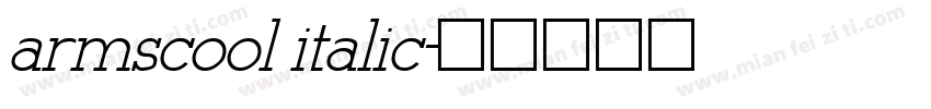 armscool italic字体转换
